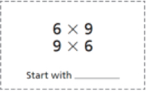 9 x 6 multiplication fact card